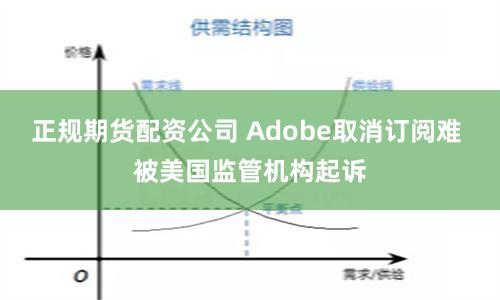 正规期货配资公司 Adobe取消订阅难 被美国监管机构起诉